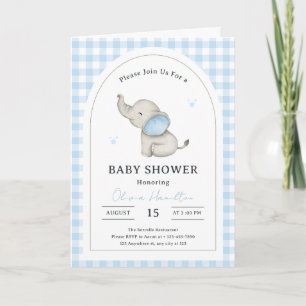 Watercolor Boy Baby Shower Arch Invitation