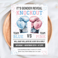 Watercolor Boy or Girl Boxing Gender Reveal