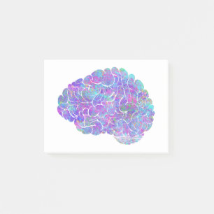 Watercolor Brain Post-it Notes
