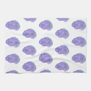 Watercolor Brain Tea Towel