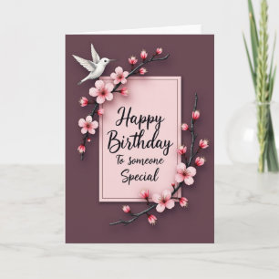 Watercolor Branch Birthday Card