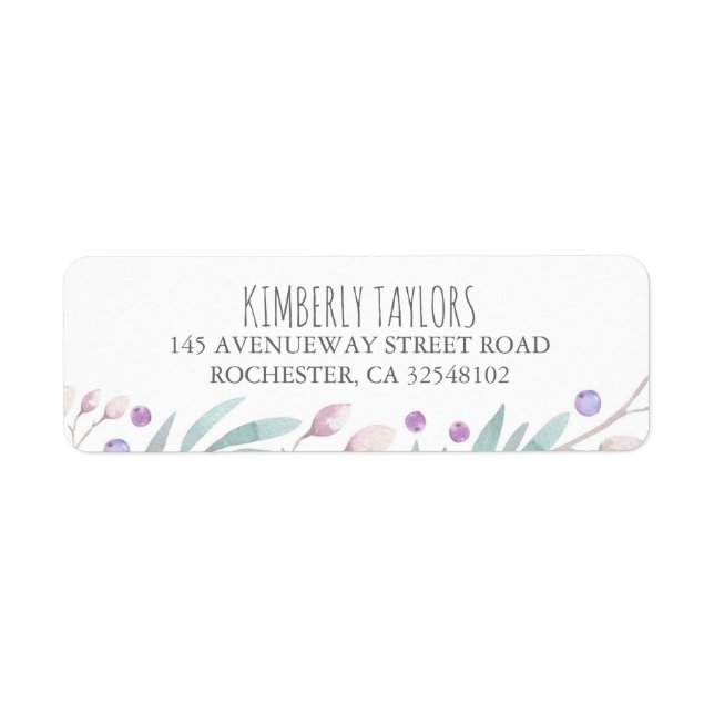 watercolor branches and berries woodland (Front)