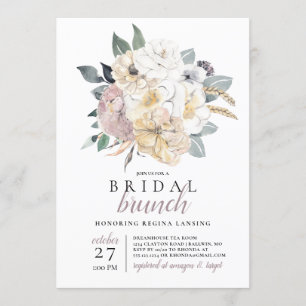 Watercolor Bridal Brunch Bouquet Invitation