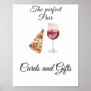 Watercolor Bridal shower Cards and Gifts Poster