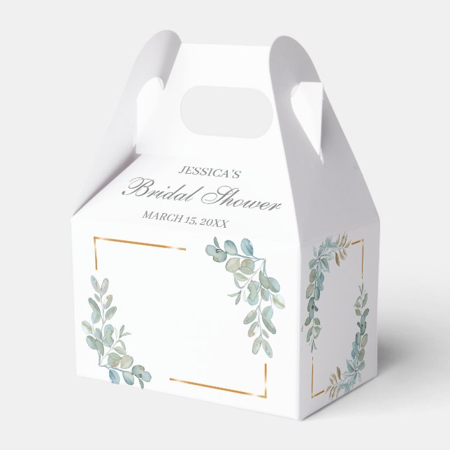 Watercolor Bridal Shower Favour Box (Front Side)