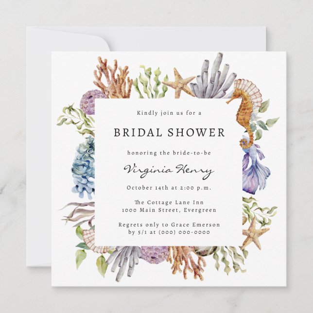 Watercolor Bridal Shower Invitation (Front)