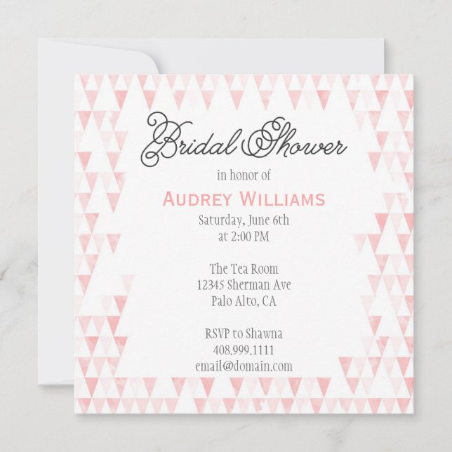 Watercolor Bridal Shower : Invitation (Front)