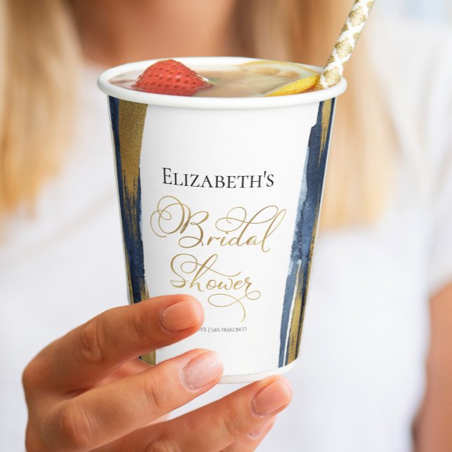 Watercolor Bridal Shower Paper Cups | Abstract (Creator Uploaded)