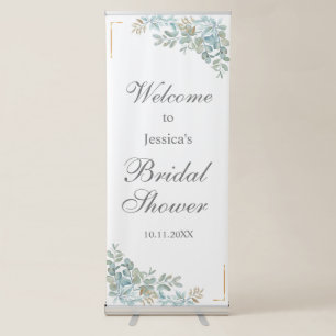 Watercolor Bridal Shower Retractable Banner