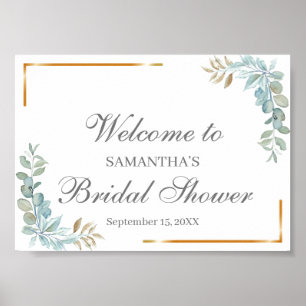 Watercolor Bridal Shower Welcome Poster Sign