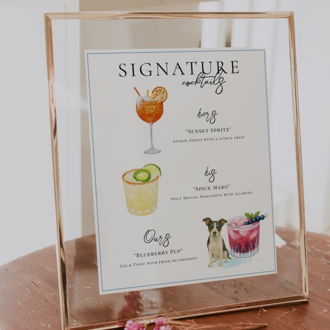 Watercolor | Bride & Groom Signature Drink Poster (Creator Uploaded)