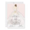 Watercolor Bride in Gown Bridal Shower Invitation