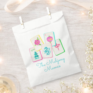 Watercolor Bright Mahjong Tiles Favour Bags