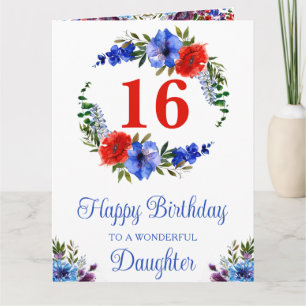 Watercolor Bright Summer Flowers Birthday Card