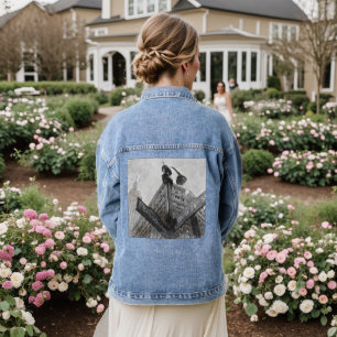 Watercolor Broadway Denim Jacket – NYC Theatre Art