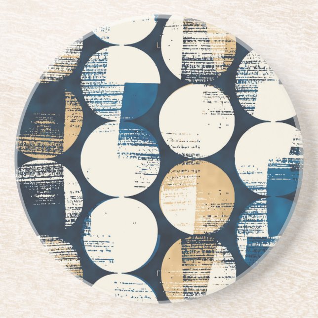 Watercolor Broken Dots, Dyed Effect. Coaster (Front)