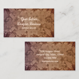Watercolor Brown Beige Texture Antique Vintage Business Card