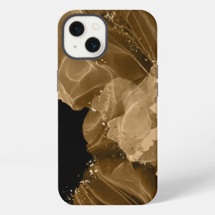 Watercolor Brown Gold Glitter iPhone / iPad case