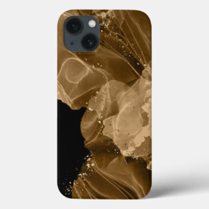 Watercolor Brown Gold Glitter  iPhone / iPad case