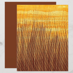 Watercolor Brown Orange Fields Scrapbook Paper