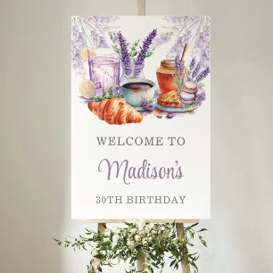Watercolor Brunch Birthday Custom Welcome Sign