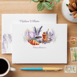 Watercolor Brunch Birthday Personalised Envelope