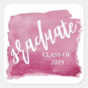 Watercolor Brush ⎥Graduate Personalised Sticker