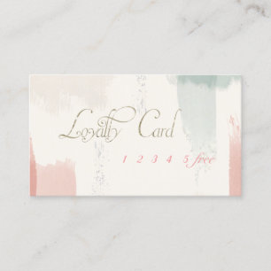 Watercolor Brush Stroke Loyalty Card