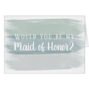 Watercolor Brush Stroke Maid of Honour Proposal