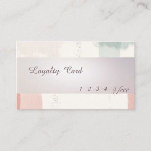Watercolor Brush Stroke,Stripe  Loyalty Card