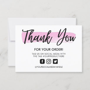 Watercolor Brush Stroke Thank you Media Insert