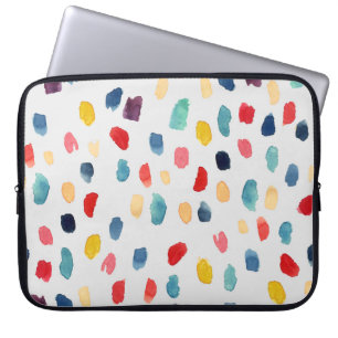 Watercolor Brush Strokes: Abstract Seamless. Laptop Sleeve