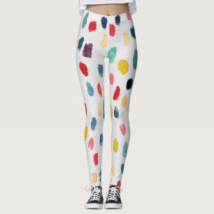 Watercolor Brush Strokes: Abstract Seamless. Leggings