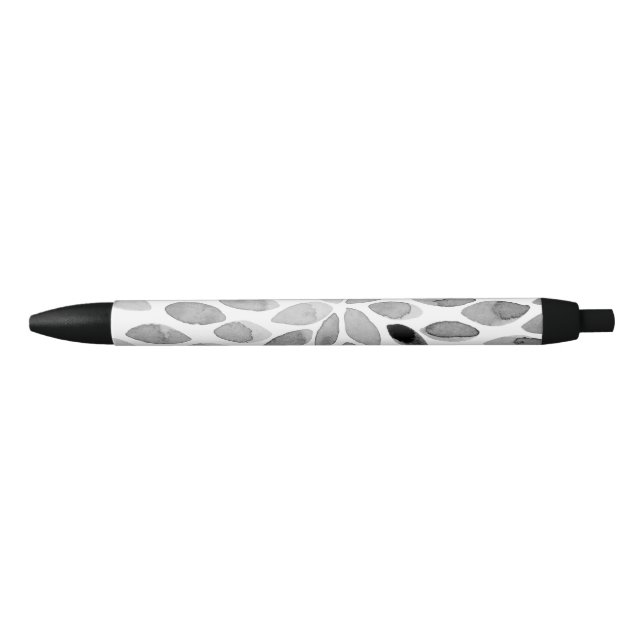 Watercolor brush strokes – black and white black ink pen (Front)