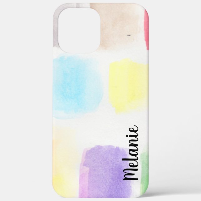 Watercolor Brush Strokes Colourful Rainbow  Case-Mate iPhone Case (Back)