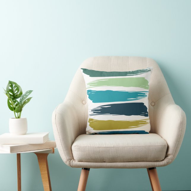 Watercolor Brush Strokes Pattern Cushion (Chair)
