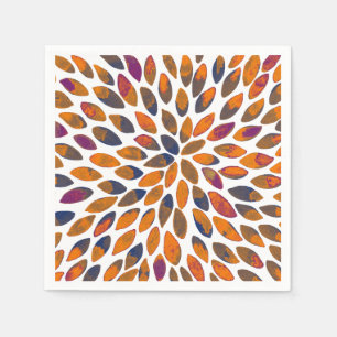 Watercolor brush strokes – rusty effect napkin