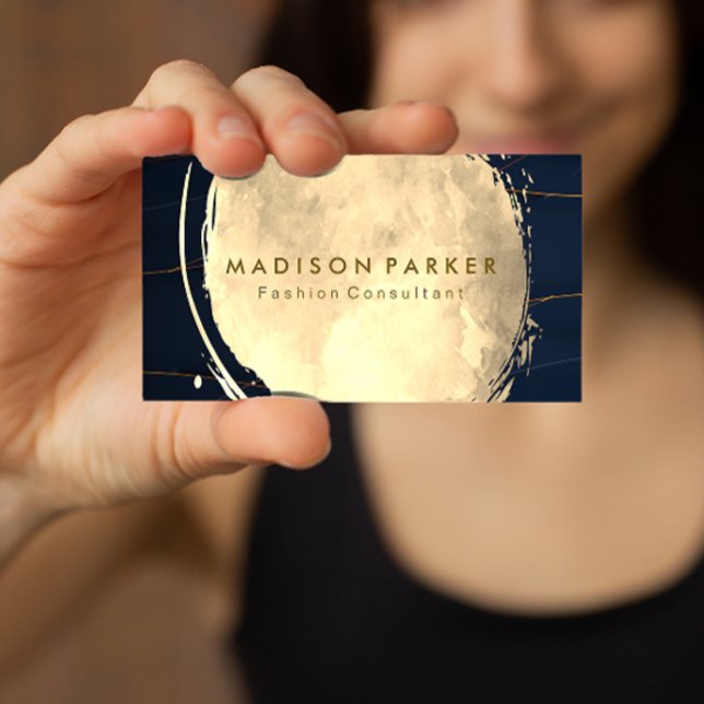 Watercolor Brushed Gold  Business Card (Creator Uploaded)