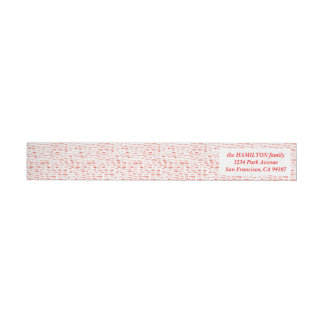 watercolor brushed skinny wrap label