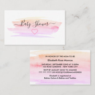 Watercolor Brushstroke Baby Shower Ticket Invite