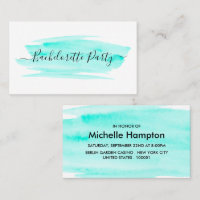 Watercolor Brushstroke Bachelorette Party Ticket