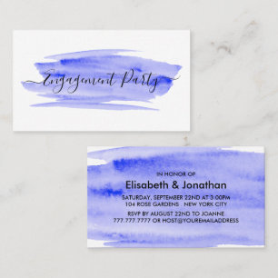 Watercolor Brushstroke Engagement Party Ticket