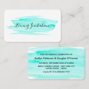 Watercolor Brushstroke Evening Event Ticket Invite
