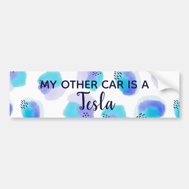 Watercolor Brushstrokes Bumper Sticker (Front)