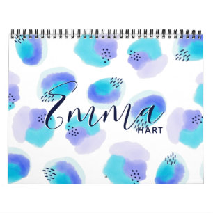 Watercolor Brushstrokes Calendar