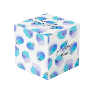 Watercolor Brushstrokes Cube