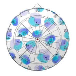 Watercolor Brushstrokes Dartboard