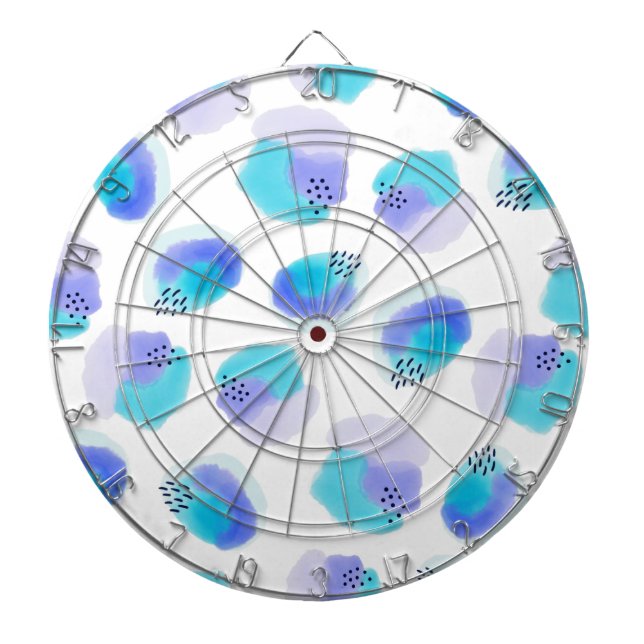 Watercolor Brushstrokes Dartboard (Front)