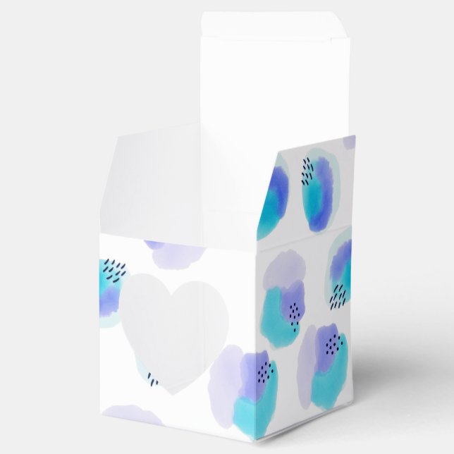 Watercolor Brushstrokes Favour Box (Opened)