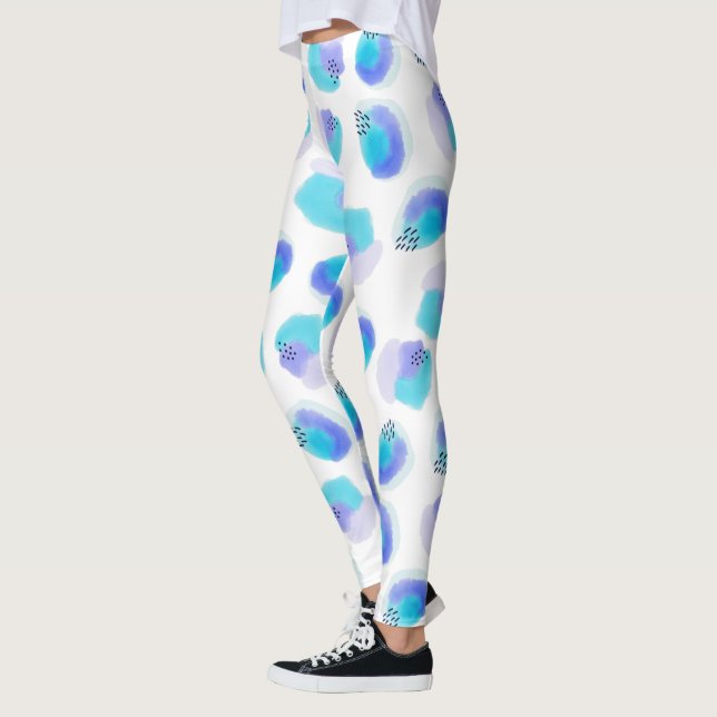 Watercolor Brushstrokes Leggings (Left)
